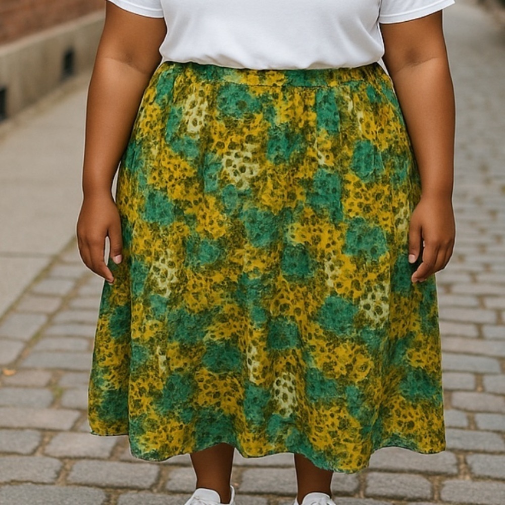 Lily Maxi Skirt, Floral Pattern womens 3X